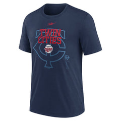 Navy Minnesota Twins Nike Rewind Retro Tri-Blend T-Shirt