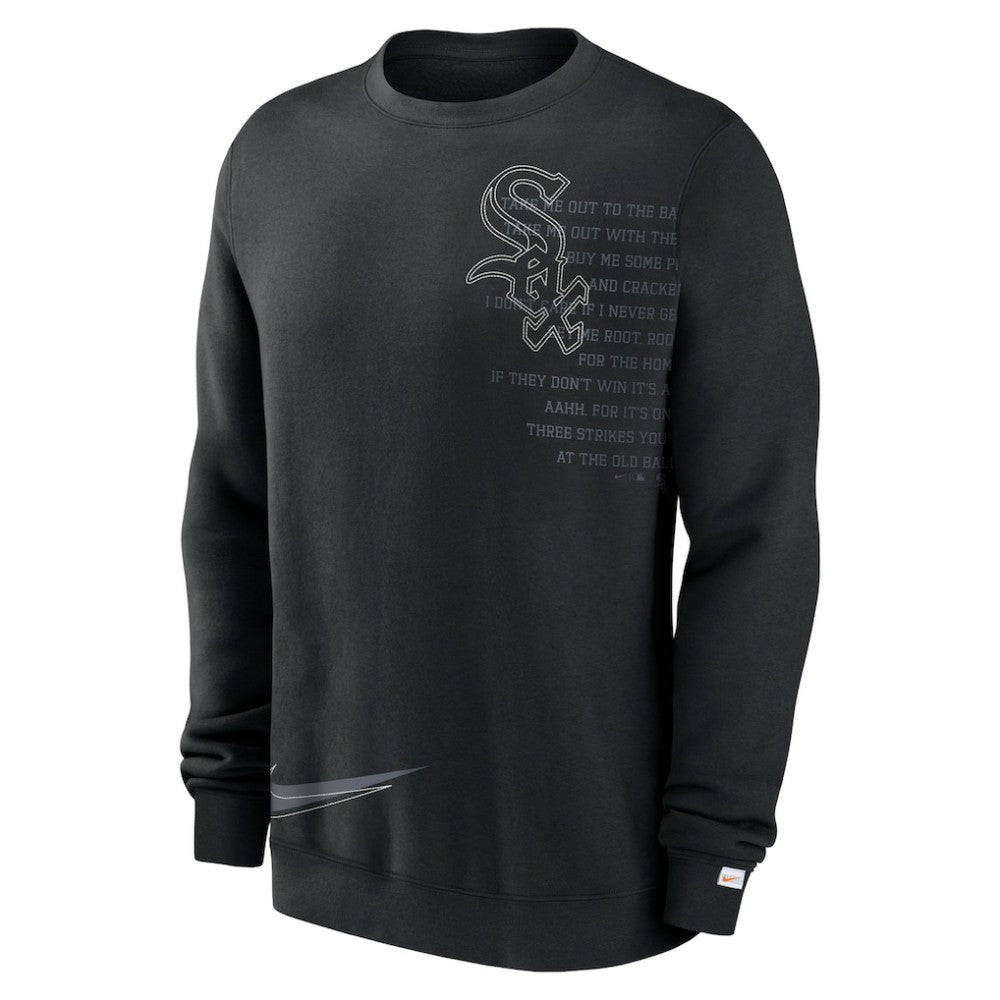 Black Chicago White Sox Nike Statement Ball Game Fleece Pullover Sweatshirt