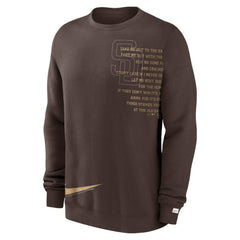Brown San Diego Padres Nike Statement Ball Game Fleece Pullover Sweatshirt