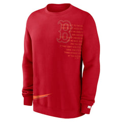 Red Boston Red Sox Nike Statement Ball Game Fleece Pullover Sweatshirt