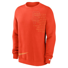 Orange San Francisco Giants Nike Statement Ball Game Fleece Pullover Sweatshirt