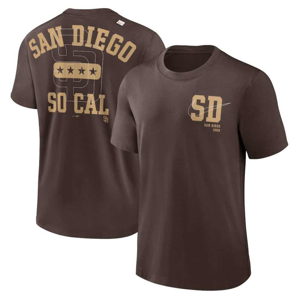 Brown San Diego Padres Nike Statement Game Over T-Shirt