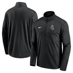 Black Chicago White Sox Nike Agility Pacer Performance Half-Zip Top