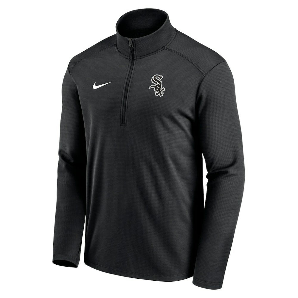 Black Chicago White Sox Nike Agility Pacer Performance Half-Zip Top
