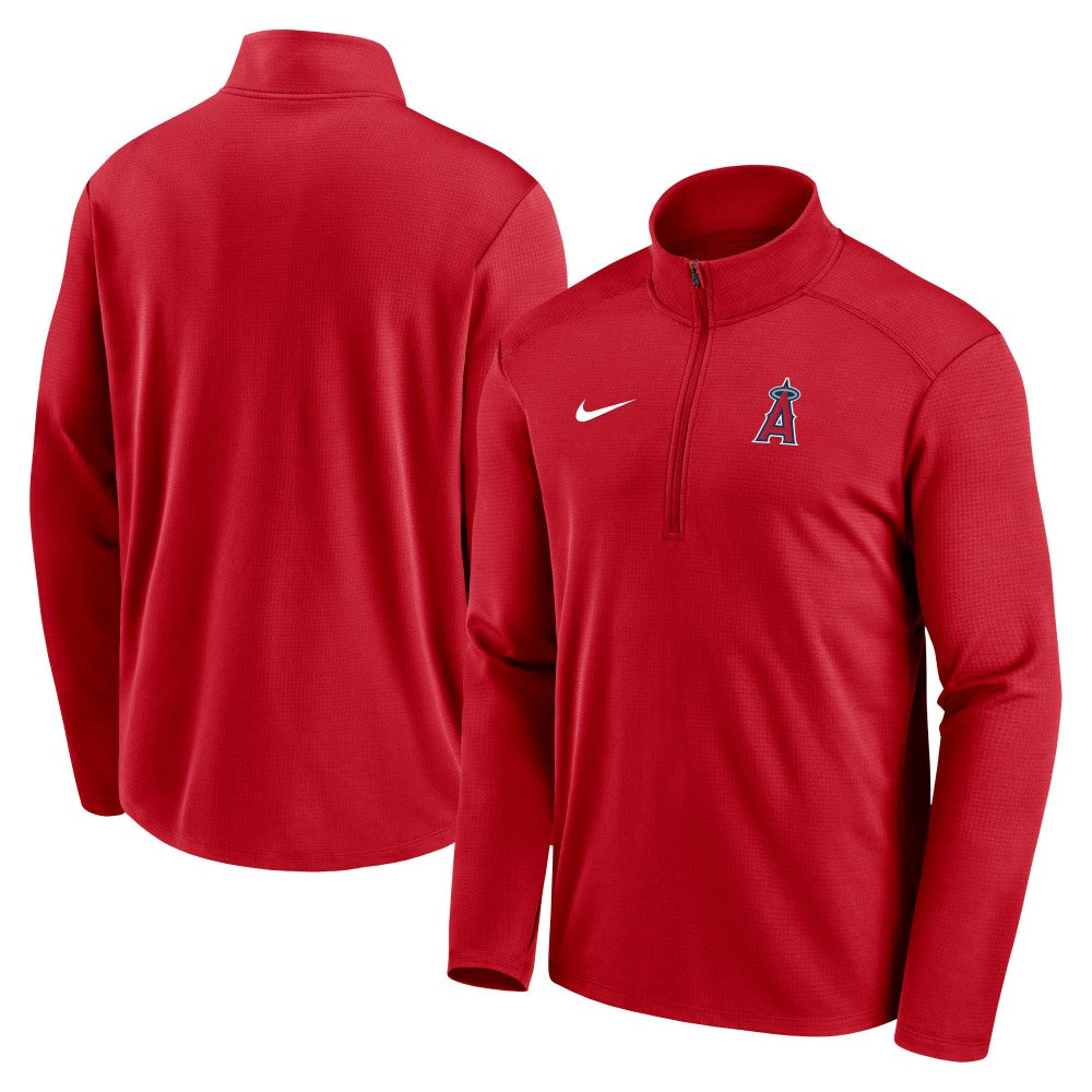 Red Los Angeles Angels Nike Agility Pacer Lightweight Performance Half-Zip Top