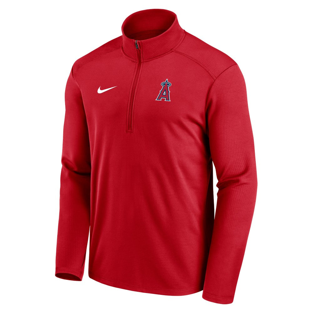 Red Los Angeles Angels Nike Agility Pacer Lightweight Performance Half-Zip Top