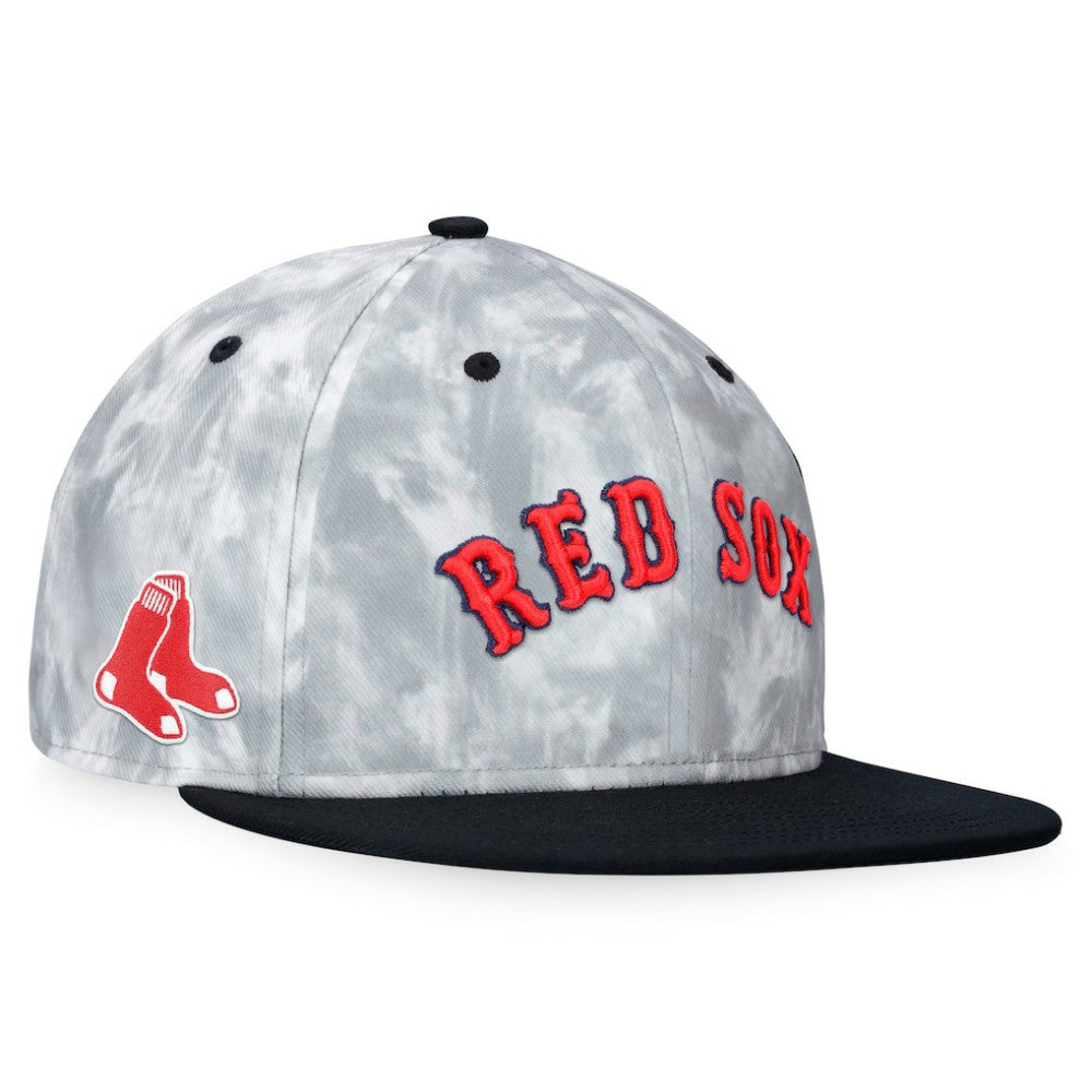 Black/White Boston Red Sox Fanatics Smoke Dye Fitted Hat