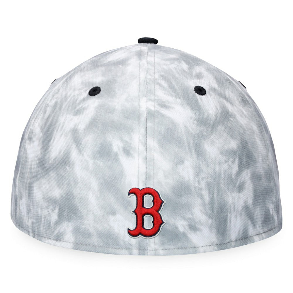 Black/White Boston Red Sox Fanatics Smoke Dye Fitted Hat