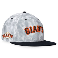 Black/White San Francisco Giants Fanatics Smoke Dye Fitted Hat
