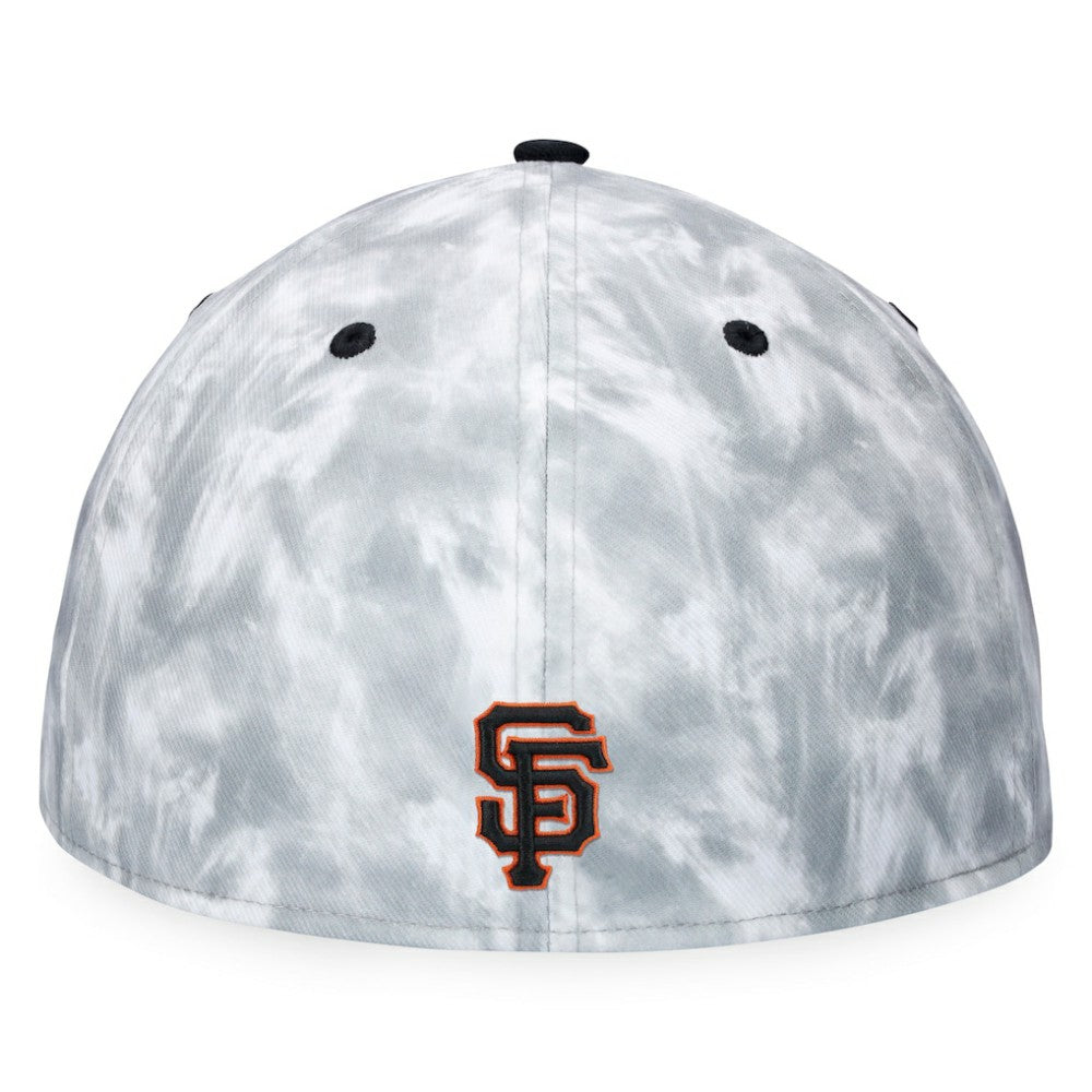Black/White San Francisco Giants Fanatics Smoke Dye Fitted Hat