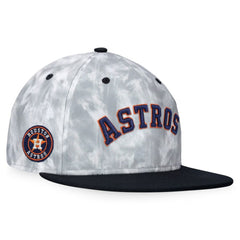 Black/White Houston Astros Fanatics Smoke Dye Fitted Hat