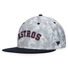 Black/White Houston Astros Fanatics Smoke Dye Fitted Hat