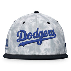 Black/White Los Angeles Dodgers Fanatics Smoke Dye Fitted Hat