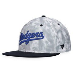 Black/White Los Angeles Dodgers Fanatics Smoke Dye Fitted Hat