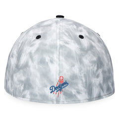 Black/White Los Angeles Dodgers Fanatics Smoke Dye Fitted Hat