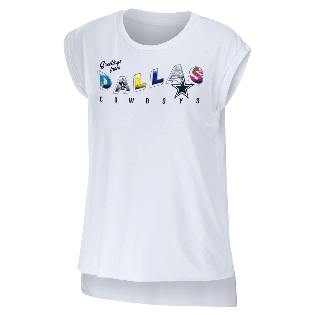 WEAR by Erin Andrews Women's Greetings From Muscle T-Shirt - Dallas Cowboys T-shirts
