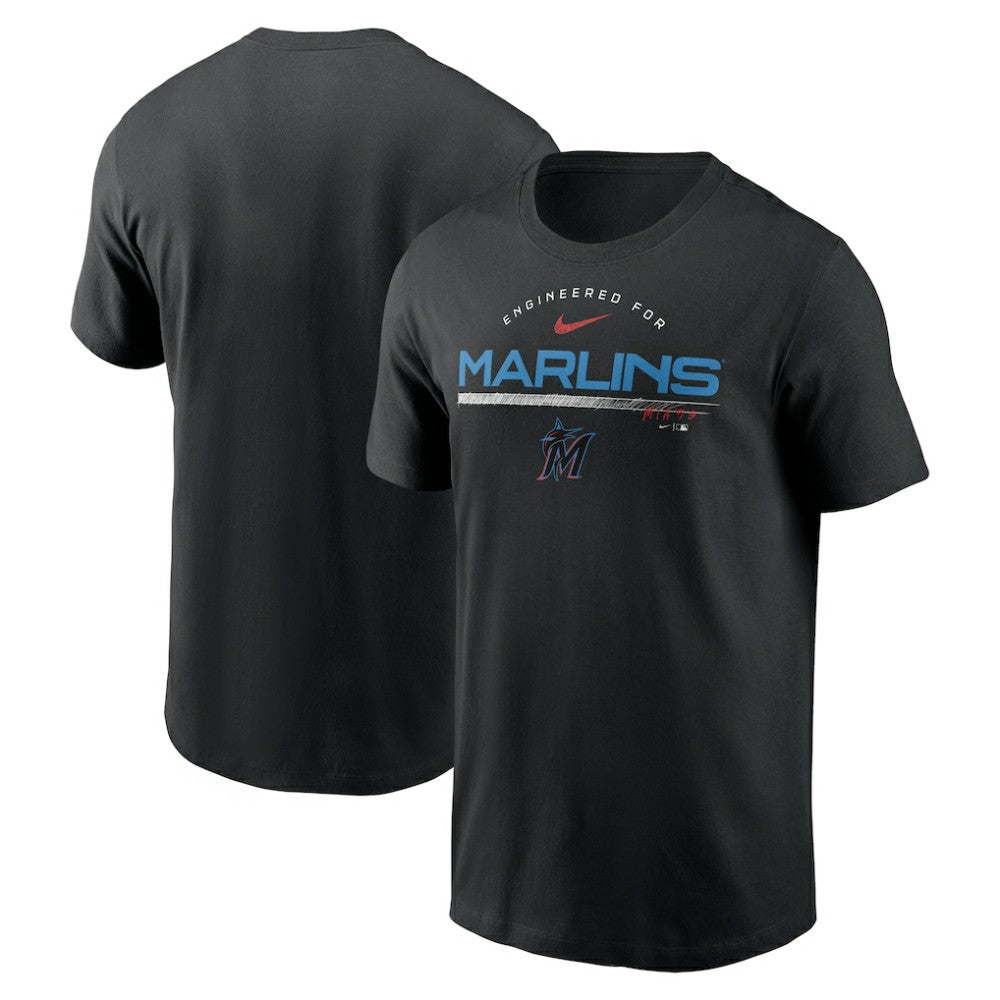 Black Miami Marlins Nike Team Engineered Performance T-Shirt