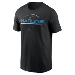 Black Miami Marlins Nike Team Engineered Performance T-Shirt
