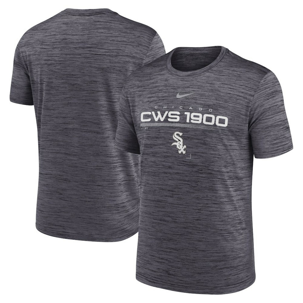 Black Chicago White Sox Nike Wordmark Velocity Performance T-Shirt