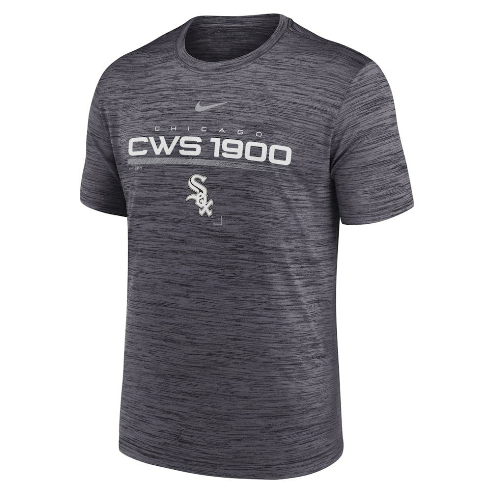 Black Chicago White Sox Nike Wordmark Velocity Performance T-Shirt