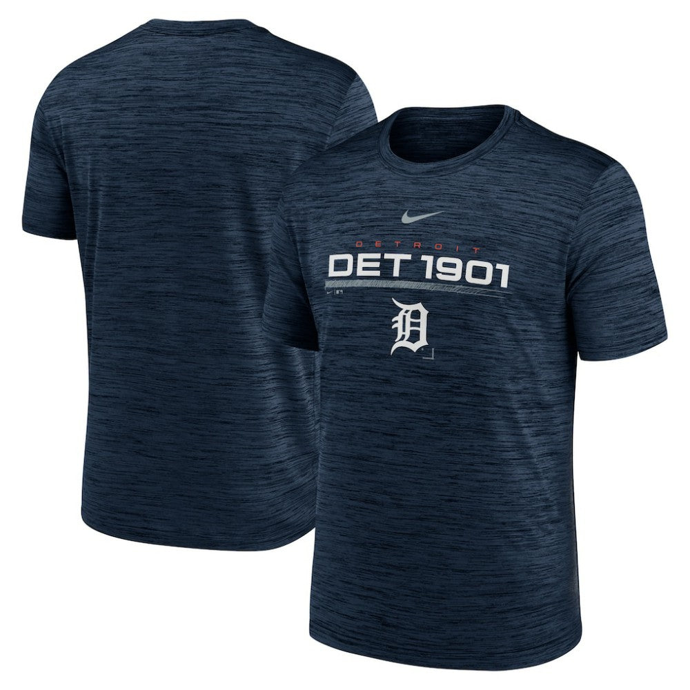 Navy Detroit Tigers Nike Wordmark Velocity Performance T-Shirt