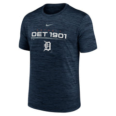 Navy Detroit Tigers Nike Wordmark Velocity Performance T-Shirt