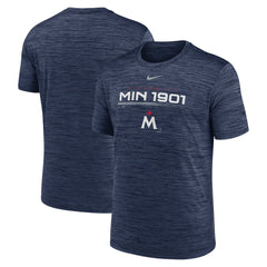 Navy Minnesota Twins Nike Wordmark Velocity Performance T-Shirt