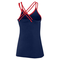 Navy Cleveland Guardians Fanatics Women's Barrel It Up Cross Back V-Neck Tank Top