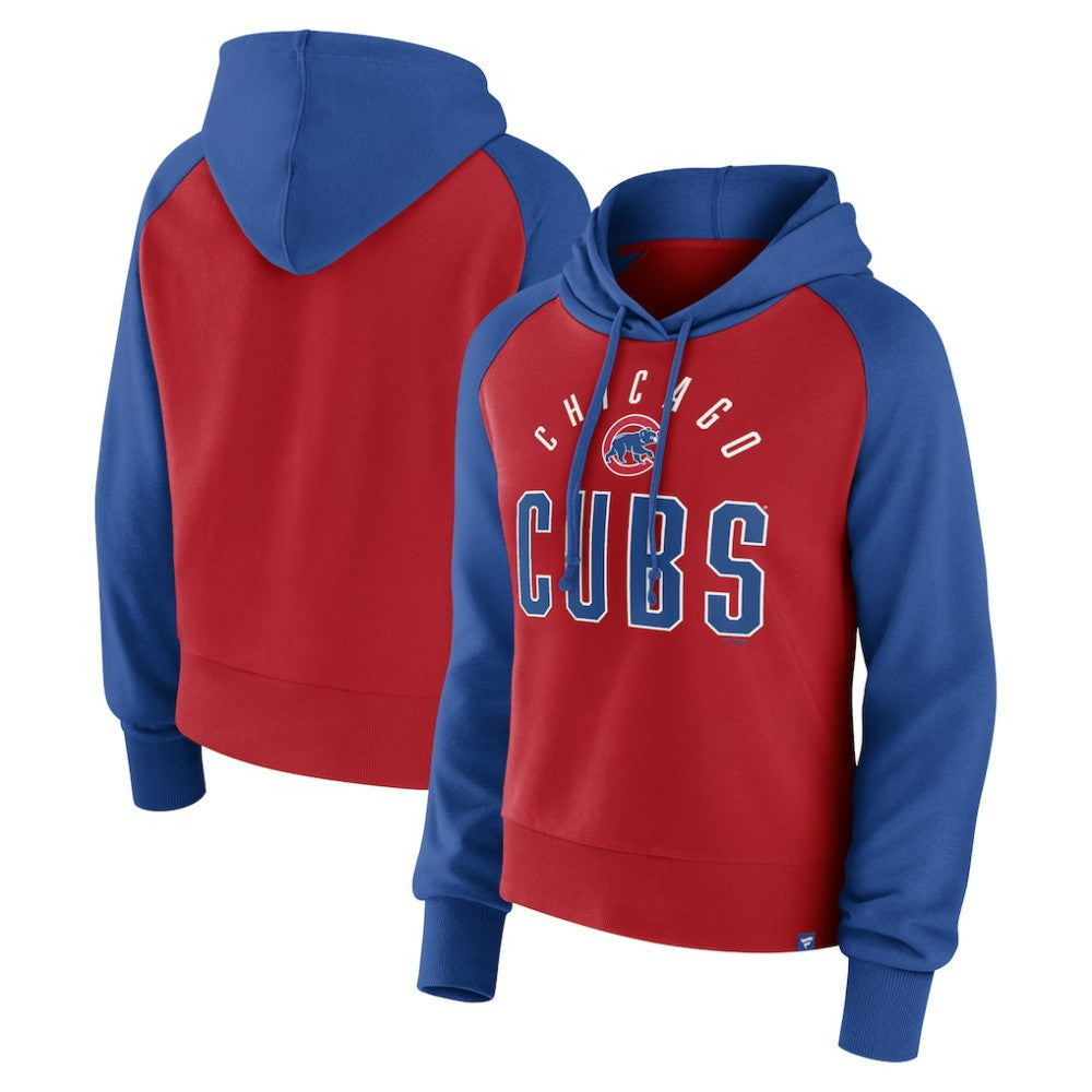Royal/Red Chicago Cubs Fanatics Women's Pop Fly Pullover Hoodie