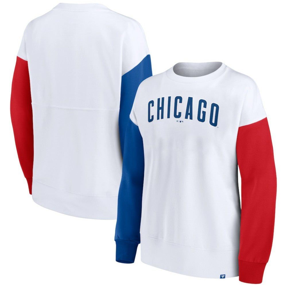 White Chicago Cubs Fanatics Women's Series Pullover Sweatshirt