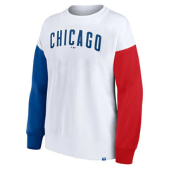White Chicago Cubs Fanatics Women's Series Pullover Sweatshirt