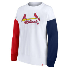 White St. Louis Cardinals Fanatics Women's Series Pullover Sweatshirt
