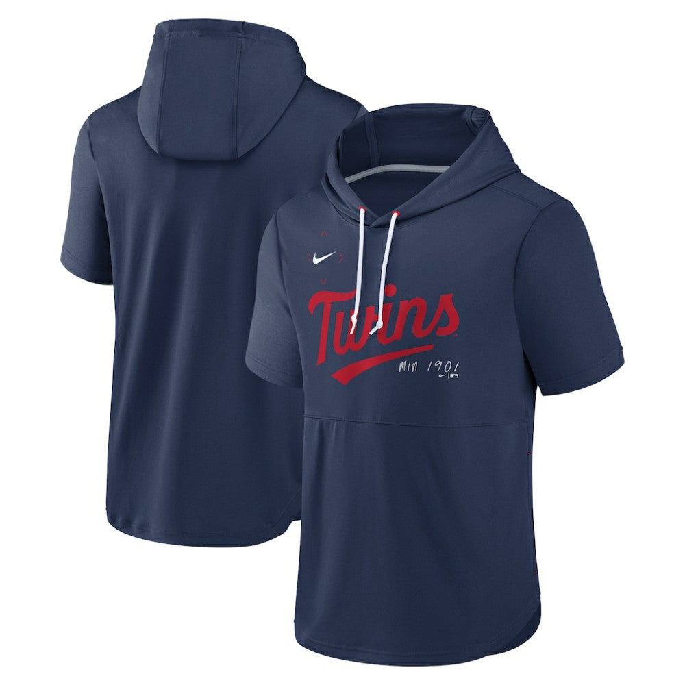 Navy Minnesota Twins Nike Springer Short Sleeve Team Pullover Hoodie