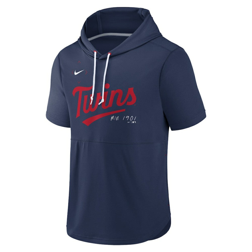 Navy Minnesota Twins Nike Springer Short Sleeve Team Pullover Hoodie
