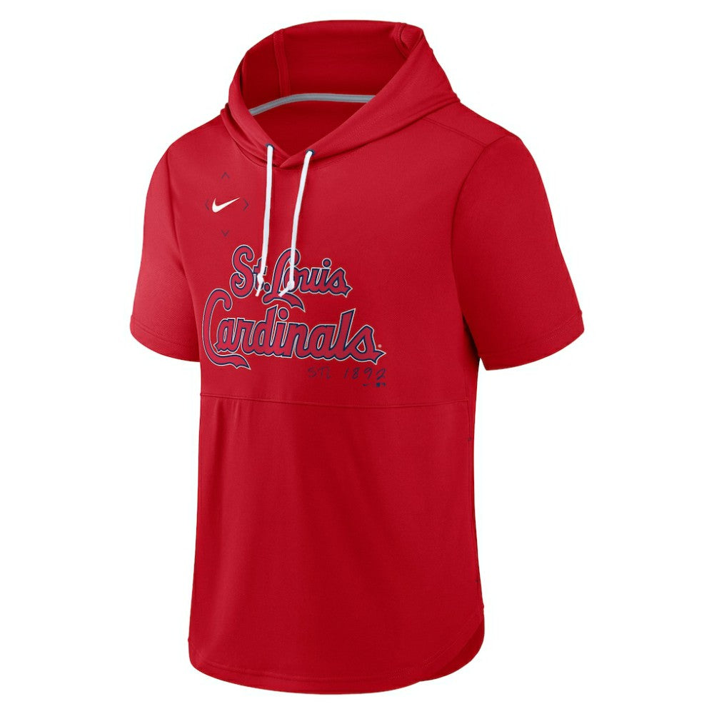 Red St. Louis Cardinals Nike Springer Short Sleeve Team Pullover Hoodie