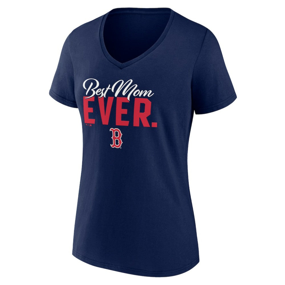 Navy Boston Red Sox Fanatics Women's Mother's Day V-Neck T-Shirt