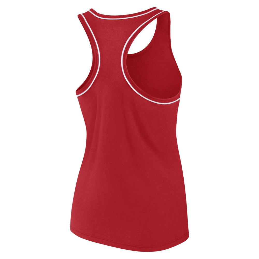 Red Los Angeles Angels Fanatics Women's Wordmark Logo Racerback Tank Top