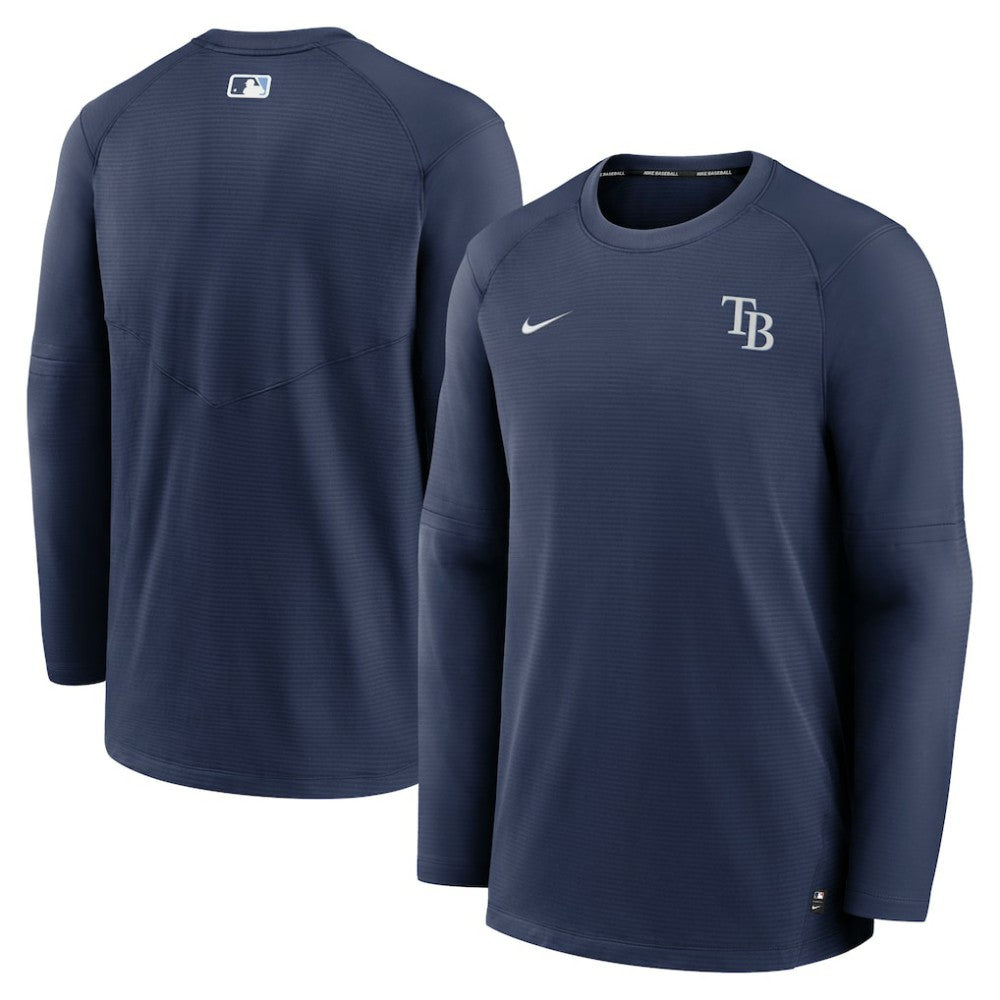 Navy Tampa Bay Rays Nike Authentic Collection Logo Performance Long Sleeve T-Shirt
