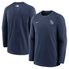 Navy Tampa Bay Rays Nike Authentic Collection Logo Performance Long Sleeve T-Shirt