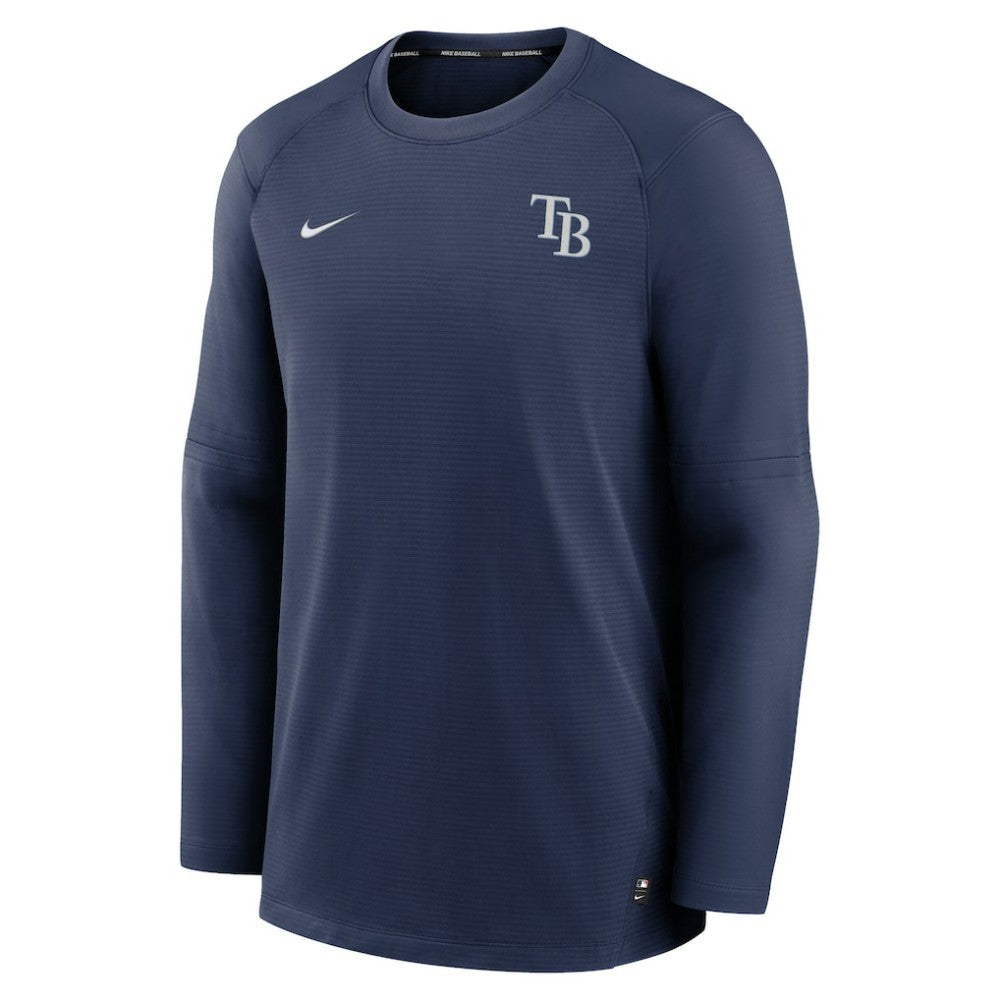 Navy Tampa Bay Rays Nike Authentic Collection Logo Performance Long Sleeve T-Shirt