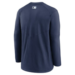 Navy Tampa Bay Rays Nike Authentic Collection Logo Performance Long Sleeve T-Shirt