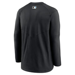 Black Miami Marlins Nike Authentic Collection Logo Performance Long Sleeve T-Shirt