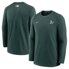 Green Athletics Nike Authentic Collection Logo Performance Long Sleeve T-Shirt