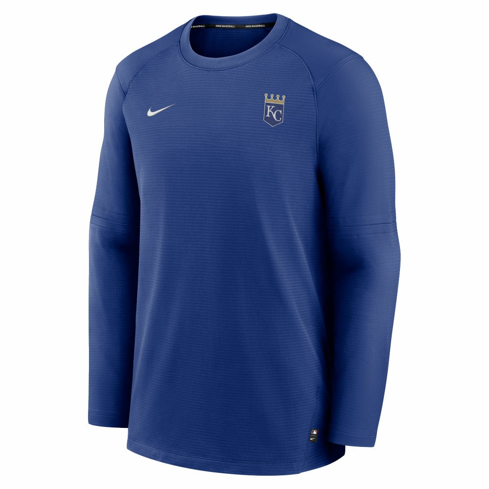 Royal Kansas City Royals Nike Authentic Collection Logo Performance Long Sleeve T-Shirt