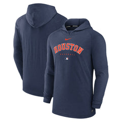 Heather Navy Houston Astros Nike Authentic Collection Lightweight Dri-FIT Hooded Pullover