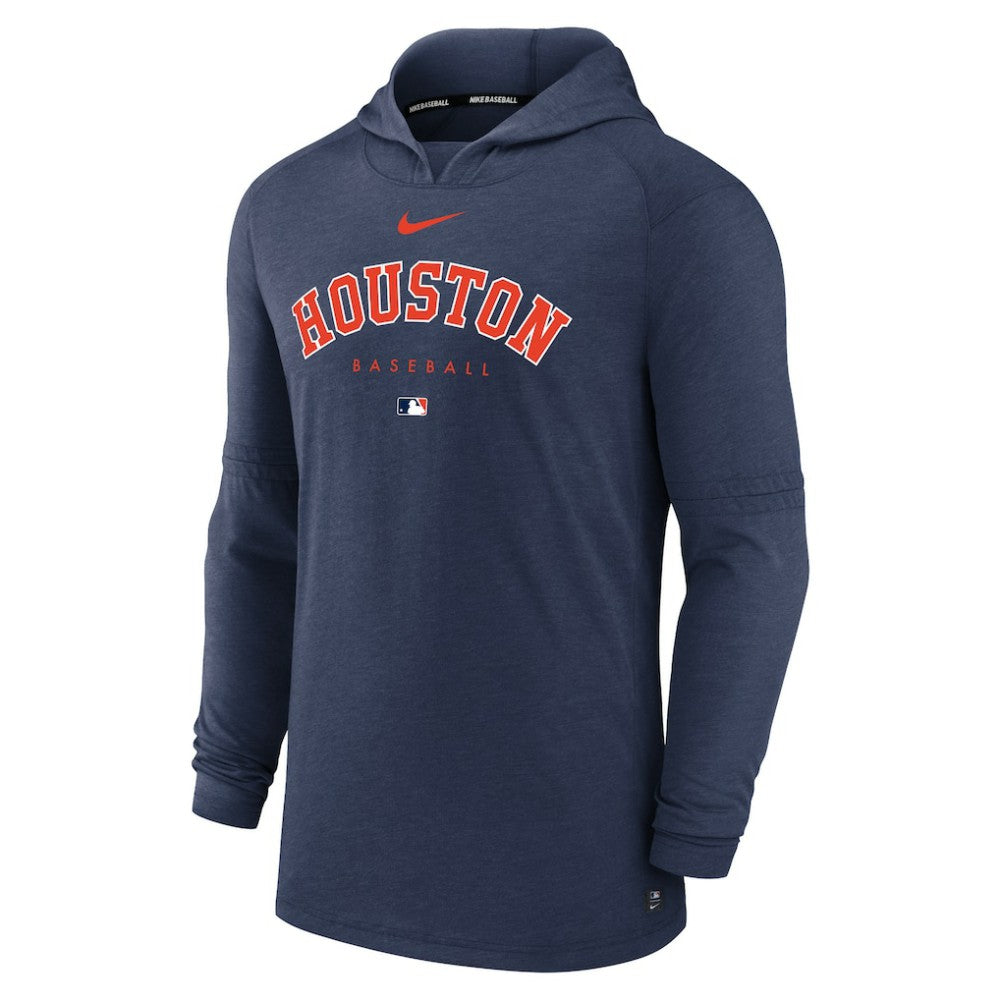 Heather Navy Houston Astros Nike Authentic Collection Lightweight Dri-FIT Hooded Pullover