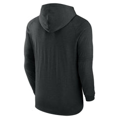 Heather Black Miami Marlins Nike Authentic Collection Lightweight Dri-FIT Hooded Pullover