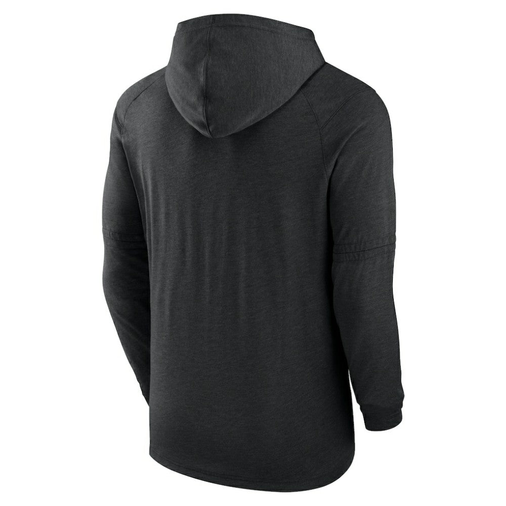 Heather Black Baltimore Orioles Nike Authentic Collection Lightweight Dri-FIT Hooded Pullover