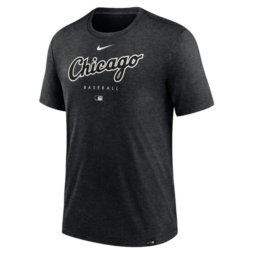 Heather Black Chicago White Sox Nike Authentic Collection Early Work Tri-Blend Performance T-Shirt