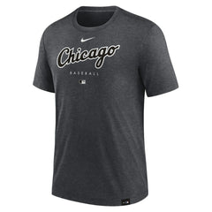 Heather Charcoal Chicago White Sox Nike Authentic Collection Early Work Tri-Blend Performance T-Shirt